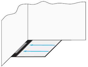 Diagram showing the modular wet room shower floor system with the linear waste gully against the wall