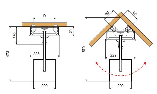 Cascata 1 dimensions - plan view