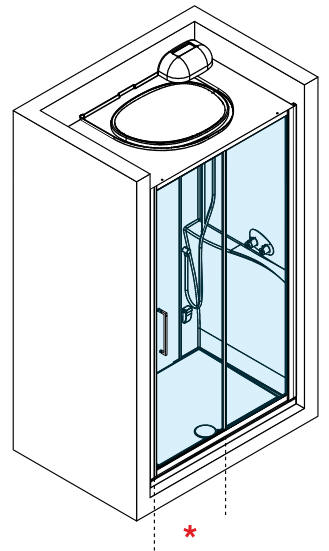 Novellini EON 2P alcove shower pod LH entry
