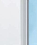 White and chrome shower door and trim colours