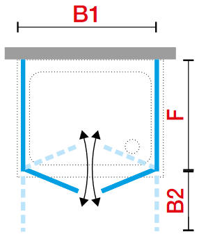 RIGA 2b saloon shower door dia 2 (Mid-wall)