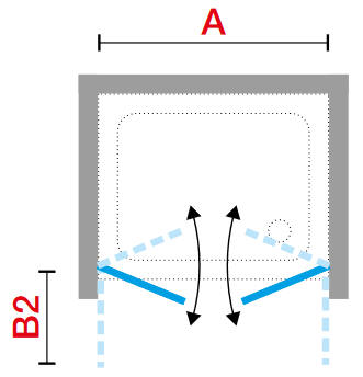 RIGA 2b saloon shower door dia 3 (Alcove setting)