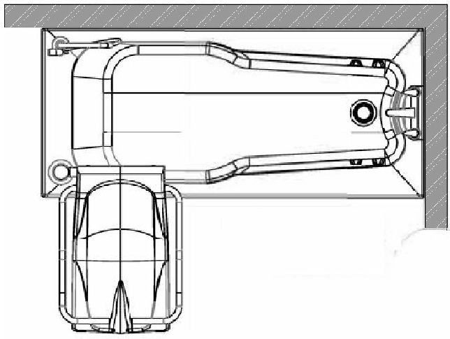 COMFORT CARE BATH panel option 2 for corner installation