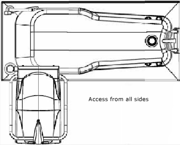 COMFORT CARE BATH panel option 4 for island installation