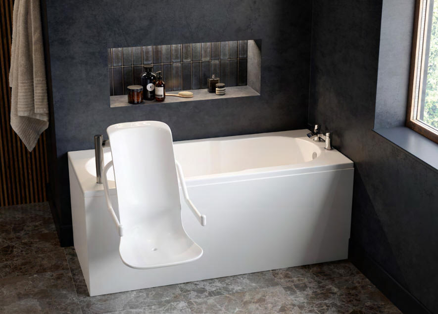 Mantaleda OMEGA care bath powered lift and traverse seat